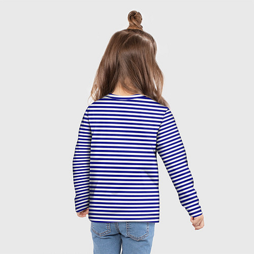 Детский лонгслив Тельняшка моряка / 3D-принт – фото 6