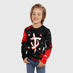 Лонгслив детский Doom краски абстракция, цвет: 3D-принт — фото 2