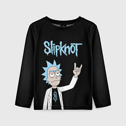 Лонгслив детский Slipknot и Рик Санчес из Рик и Морти, цвет: 3D-принт