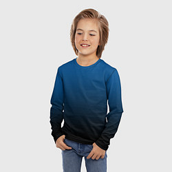 Лонгслив детский Лазурит тёмно-синий, цвет: 3D-принт — фото 2