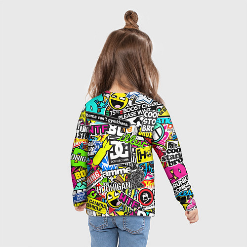 Детский лонгслив Monster energy logo brend / 3D-принт – фото 6