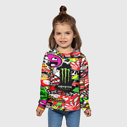 Лонгслив детский Monster energy steel brend, цвет: 3D-принт — фото 2