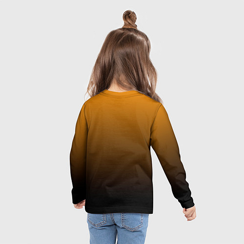 Детский лонгслив Orange gradient / 3D-принт – фото 6