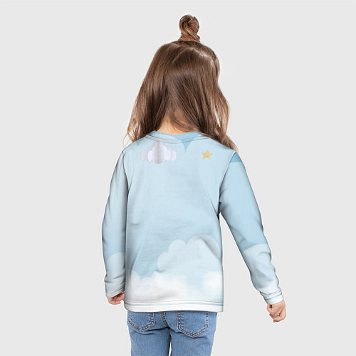 Детский лонгслив Русская душа - лисица / 3D-принт – фото 6