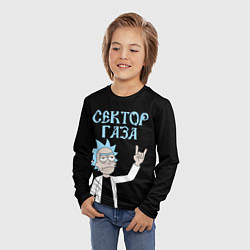 Лонгслив детский Сектор Газа и Рик Санчес из Рик и Морти, цвет: 3D-принт — фото 2
