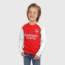 Лонгслив детский Анри домашняя форма Арсенал 2025 2026, цвет: 3D-принт — фото 2