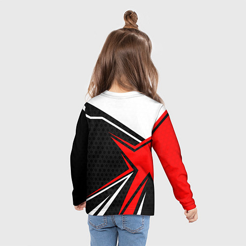 Детский лонгслив Umbrella - red uniform / 3D-принт – фото 6