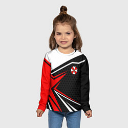 Лонгслив детский Umbrella - red uniform, цвет: 3D-принт — фото 2