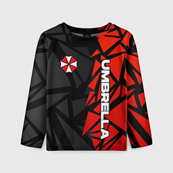 Лонгслив детский Umbrella corp - красные фрагменты, цвет: 3D-принт