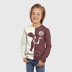 Лонгслив детский Силуэт африканки, цвет: 3D-принт — фото 2