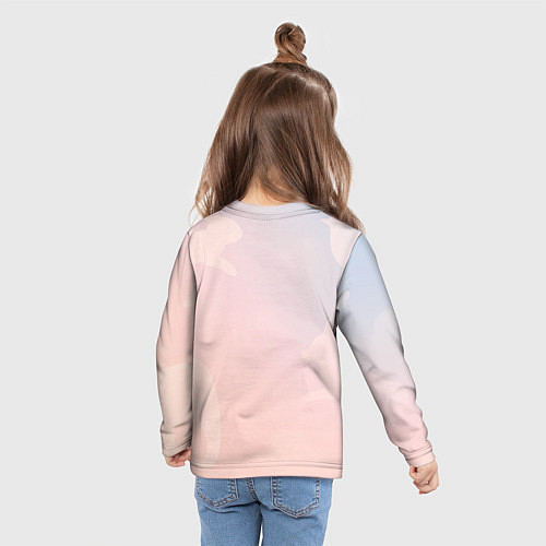 Детский лонгслив Маленький слоненок с мороженым пускает пузыри / 3D-принт – фото 6