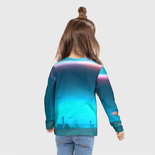 Детский лонгслив Мияби дыньки мем ZZZ / 3D-принт – фото 6