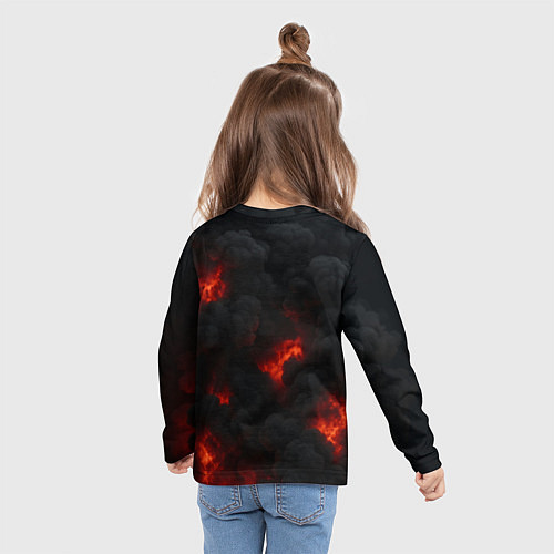 Детский лонгслив Сашин удар аргумент без слов / 3D-принт – фото 6