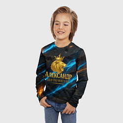 Лонгслив детский Александр лев по натуре, цвет: 3D-принт — фото 2