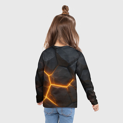 Детский лонгслив Саня силен как медведь / 3D-принт – фото 6