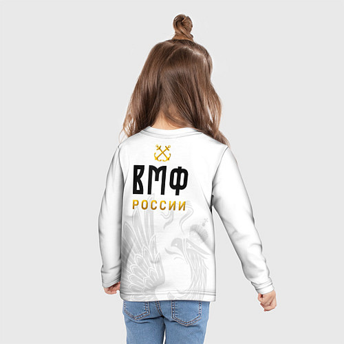 Детский лонгслив ВМФ России с эмблемой войск / 3D-принт – фото 6