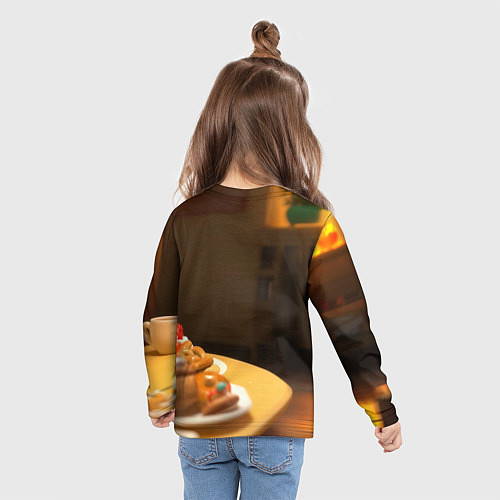 Детский лонгслив Просыпаться ради глупых дел / 3D-принт – фото 6