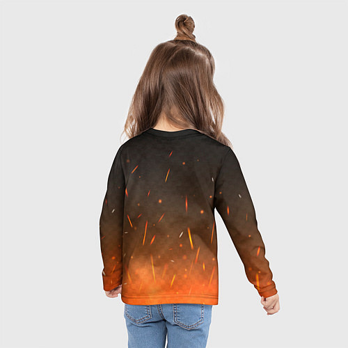 Детский лонгслив Саня - легенда района / 3D-принт – фото 6