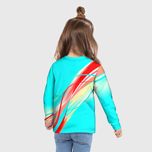 Детский лонгслив Arsenal stripes / 3D-принт – фото 6