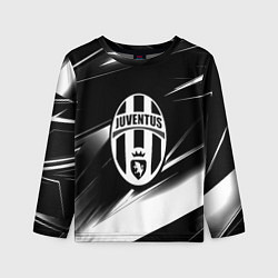Лонгслив детский Juventus geometry stripes black, цвет: 3D-принт