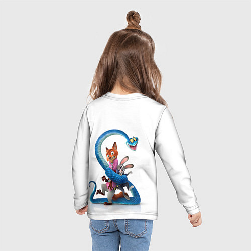 Детский лонгслив Главные герои Зверополис 2 / 3D-принт – фото 6
