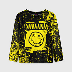 Лонгслив детский Nirvana smile 1987, цвет: 3D-принт
