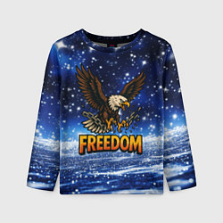 Лонгслив детский Freedom - орел разрывает цепи, цвет: 3D-принт