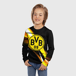 Лонгслив детский Borussia спортивная геометрия, цвет: 3D-принт — фото 2