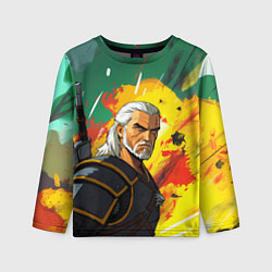 Лонгслив детский Ведьмак в аниме стиле, цвет: 3D-принт