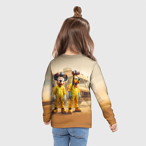 Детский лонгслив Mickey and Pluto - Breaking bad soap opera / 3D-принт – фото 6