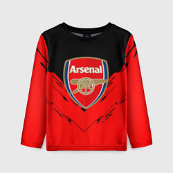 Лонгслив детский Arsenal текстура краски, цвет: 3D-принт