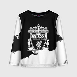 Лонгслив детский Liverpool краски белые дым, цвет: 3D-принт