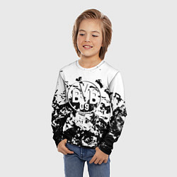 Лонгслив детский Borussia черные краски, цвет: 3D-принт — фото 2