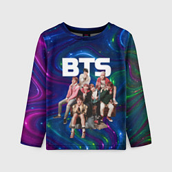 Лонгслив детский BTS фотосессия на диване, цвет: 3D-принт