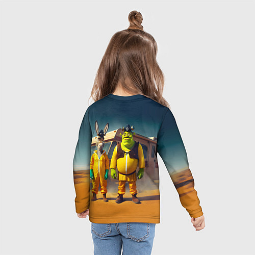 Детский лонгслив Шрек и Данки пустились во все тяжкие / 3D-принт – фото 6