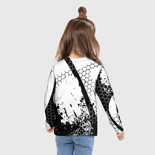 Детский лонгслив AEK броня текстура краски / 3D-принт – фото 6