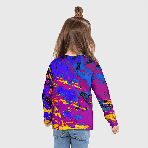 Детский лонгслив Borussia абстрактные краски / 3D-принт – фото 6