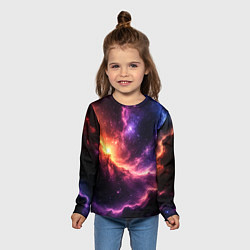 Лонгслив детский Фантастические космические туманы, цвет: 3D-принт — фото 2
