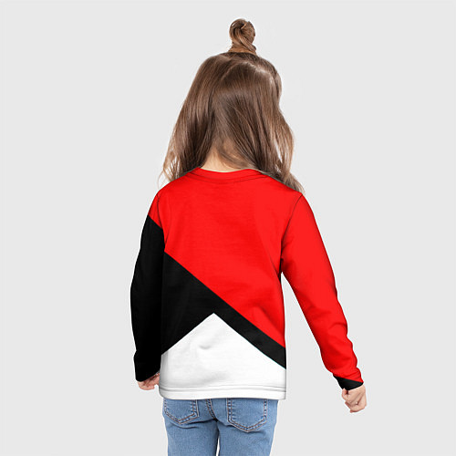 Детский лонгслив Arsenal geometry sport / 3D-принт – фото 6