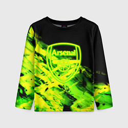 Лонгслив детский Арсенал кислотные краски, цвет: 3D-принт