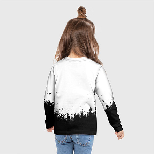 Детский лонгслив Arsenal черный лес / 3D-принт – фото 6