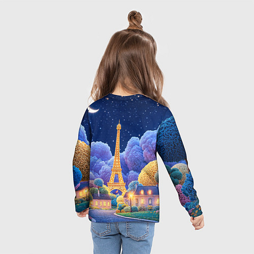 Детский лонгслив Eiffel tower / 3D-принт – фото 6