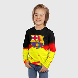 Лонгслив детский Borussia абстракция золото геометрия, цвет: 3D-принт — фото 2