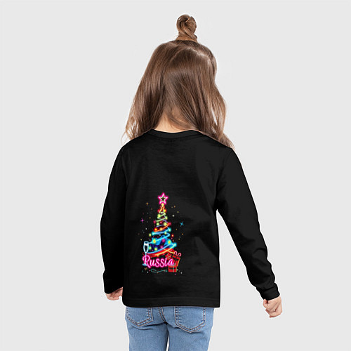 Детский лонгслив Christmas tree gifts / 3D-принт – фото 6