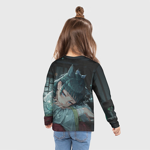 Детский лонгслив Маомао с кошачьими ушками / 3D-принт – фото 6