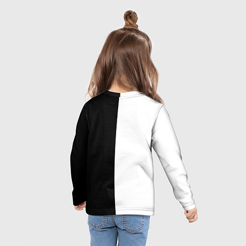 Детский лонгслив Лучше вода у друга черно-белый арт / 3D-принт – фото 6