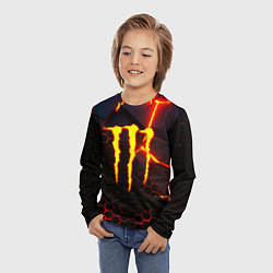 Лонгслив детский Monster energy броня краски, цвет: 3D-принт — фото 2