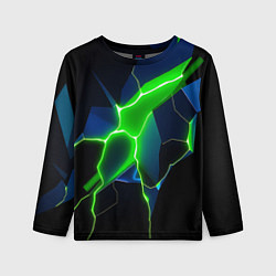 Лонгслив детский Neon green glow, цвет: 3D-принт