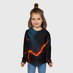 Лонгслив детский Breaking block, цвет: 3D-принт — фото 2