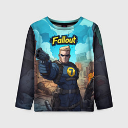Детский лонгслив Fallout смотритель с пистолетом